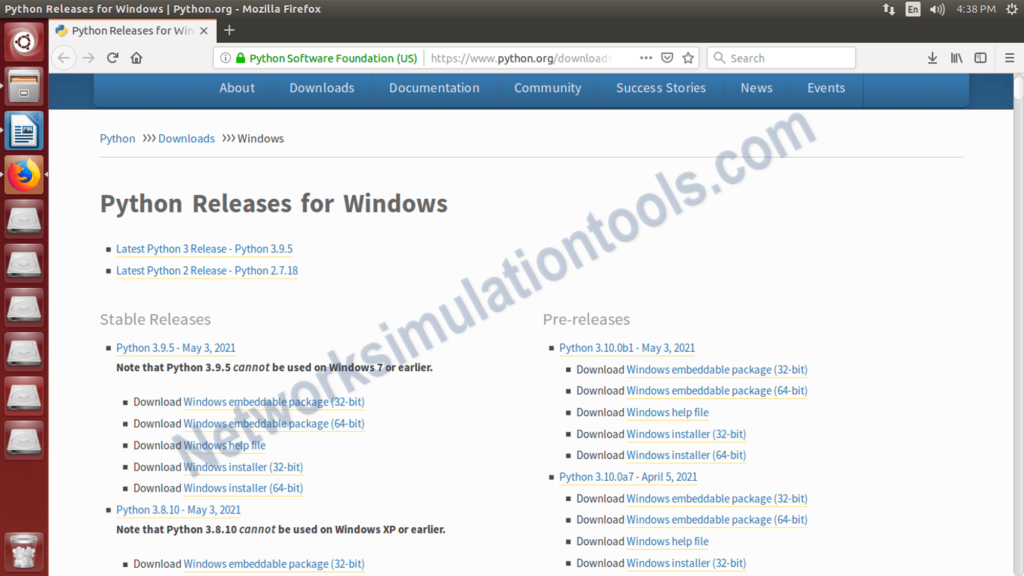 Download Python Executable Installer | Network Simulation Tools ...