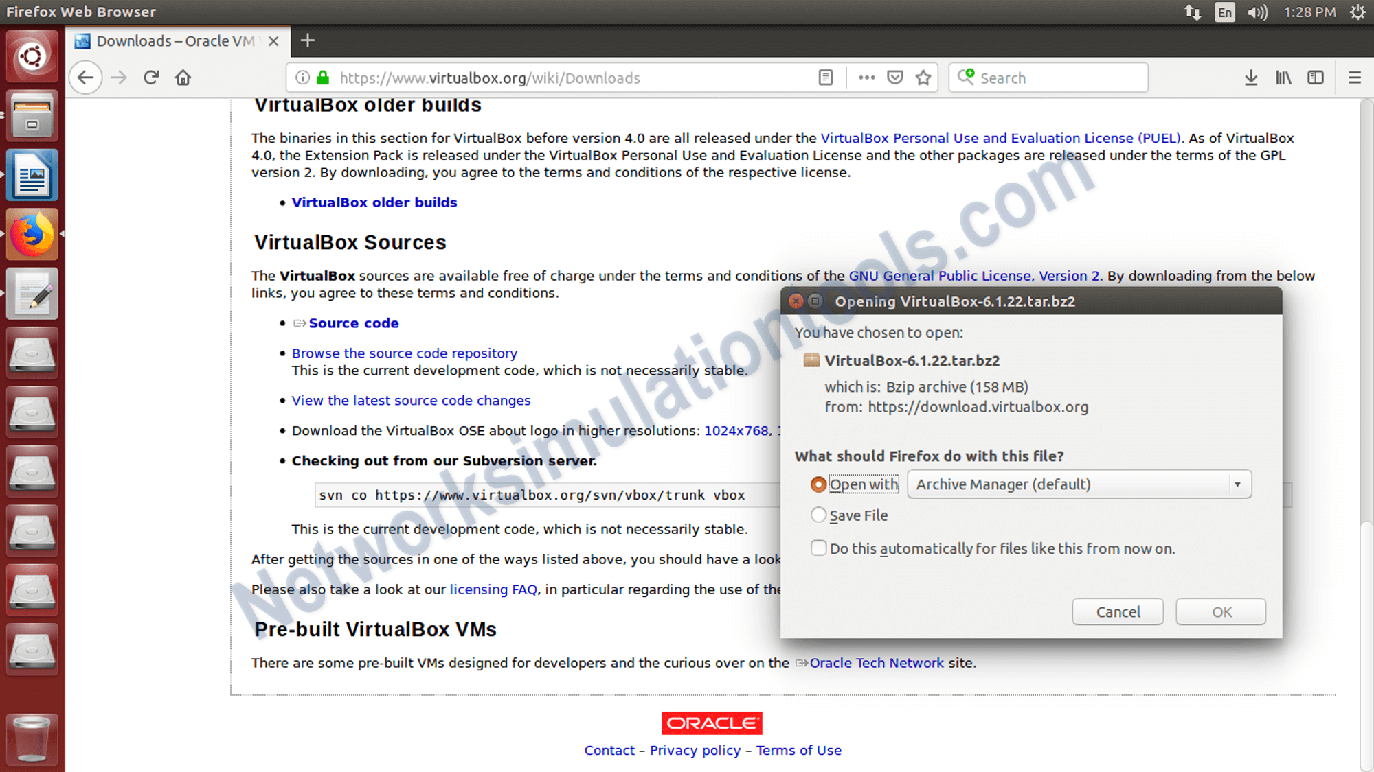 NS2 Download and install Oracle VM virtual box