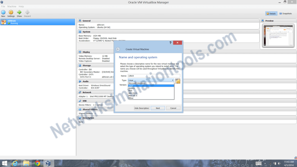 Open oracle VM VIrtual box | Network Simulation Tools | Network ...