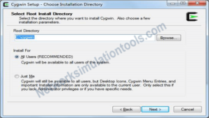 Default installation directory