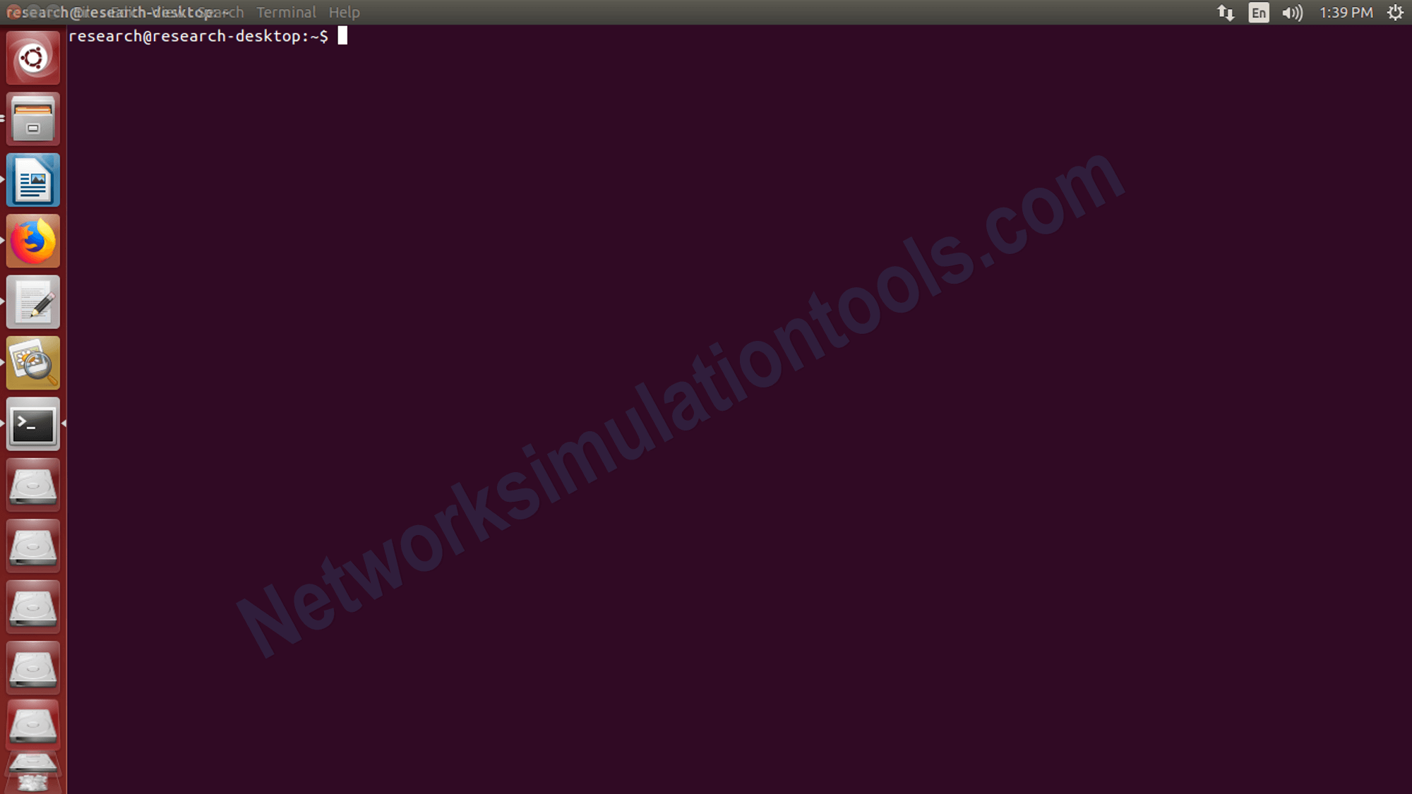 Open the terminal of installed software list
