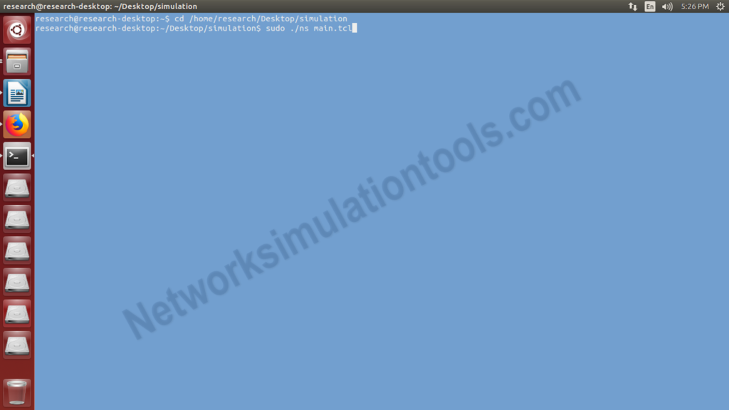 Run The Main Tcl File Network Simulation Tools Network Simulation Tools